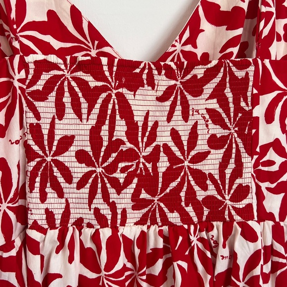 H&M NWOT Red White Floral Slip Dress - Picture 8 of 8